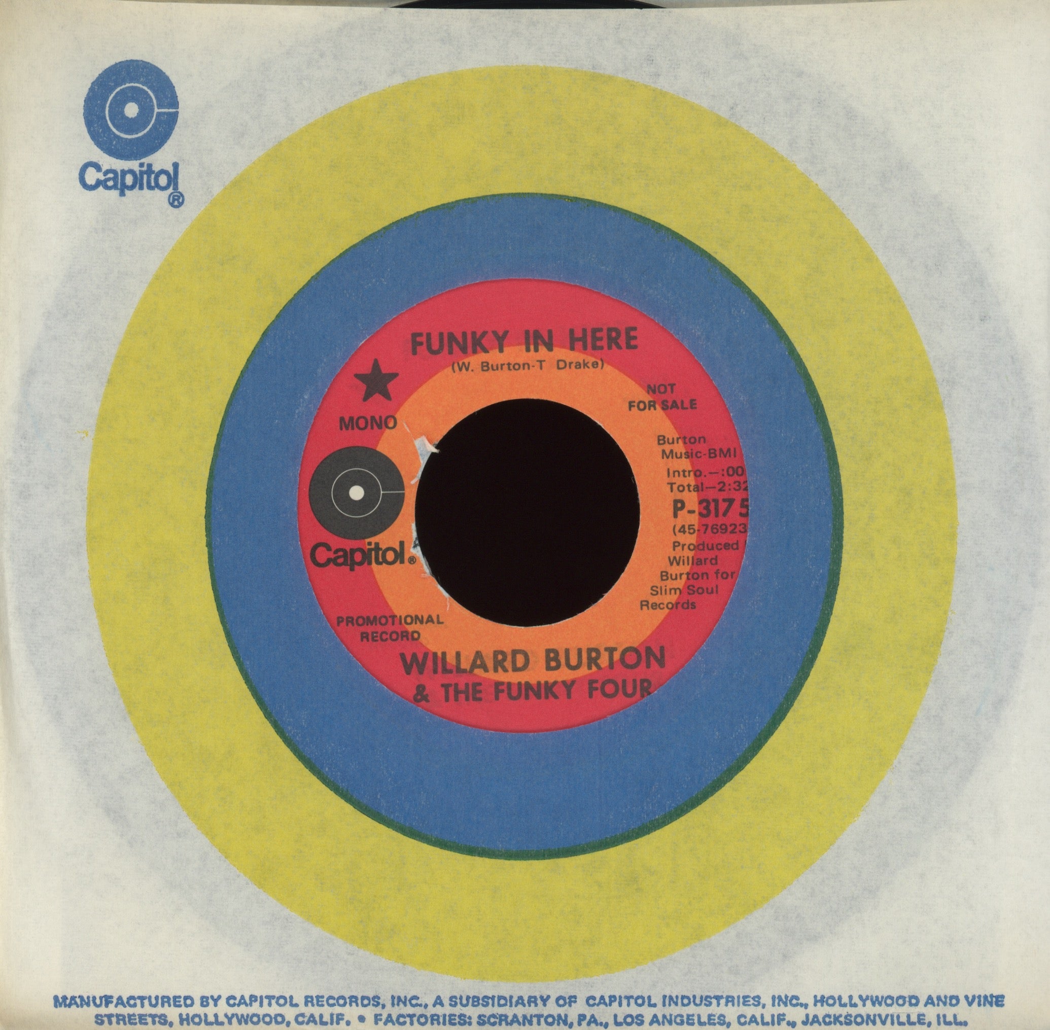 Willard Burton - Funky In Here on Capitol Promo