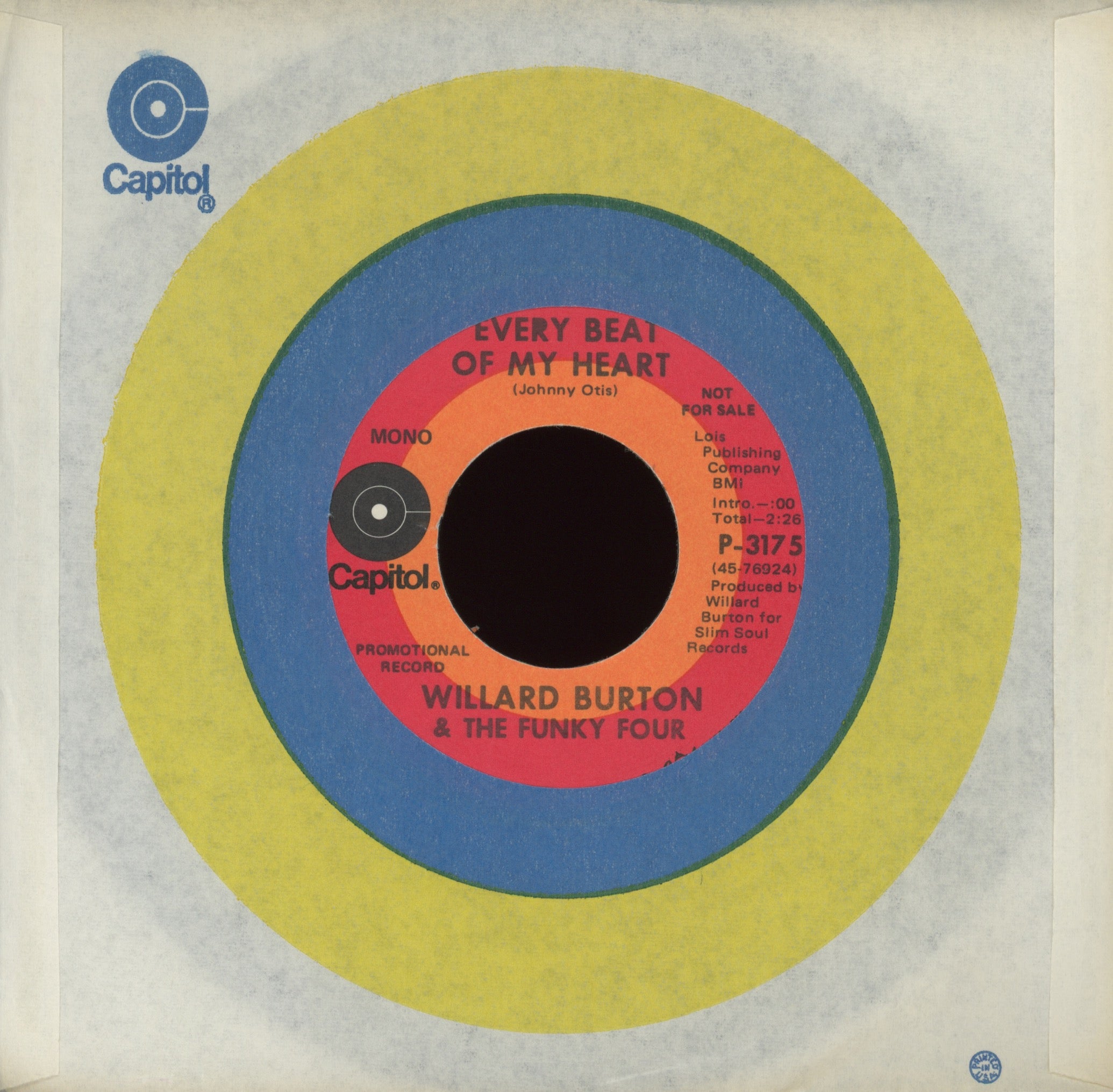 Willard Burton - Funky In Here on Capitol Promo