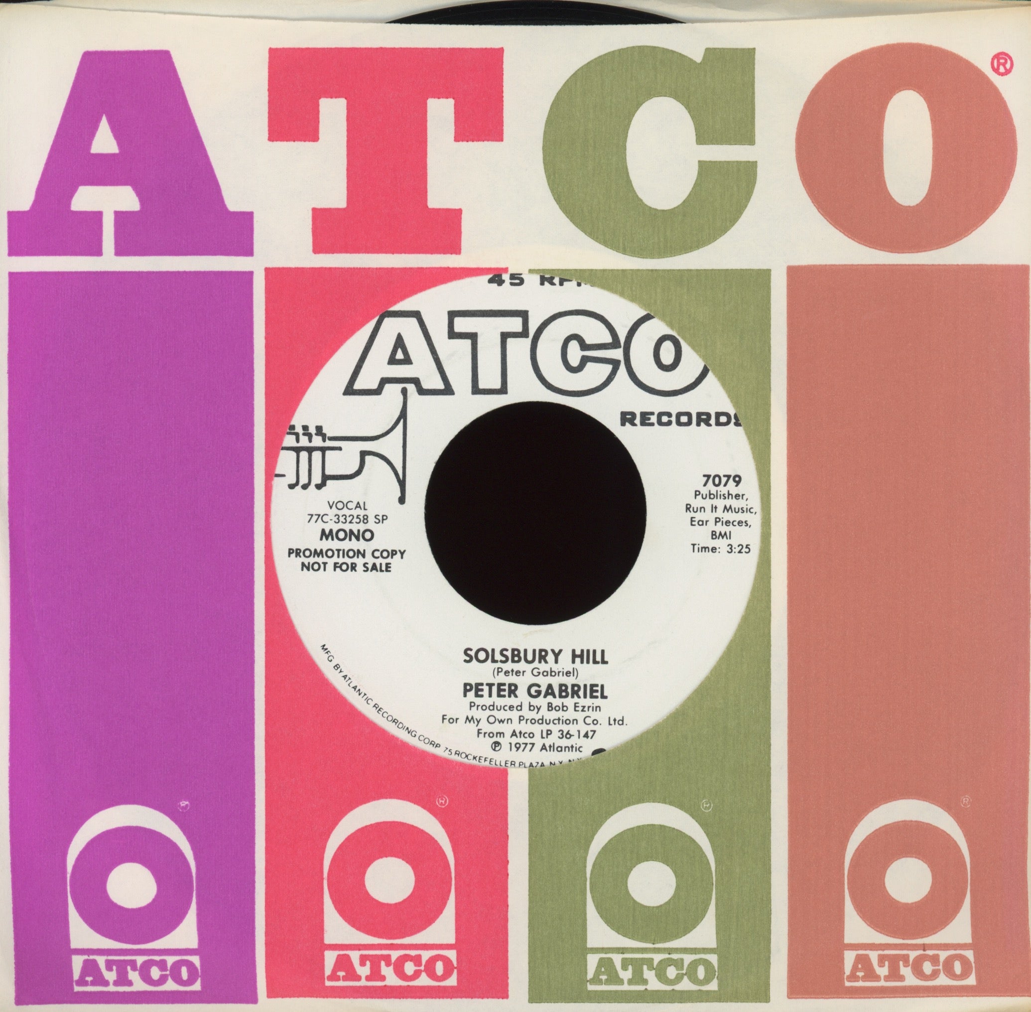 Peter Gabriel - Solsbury Hill on Atco Promo