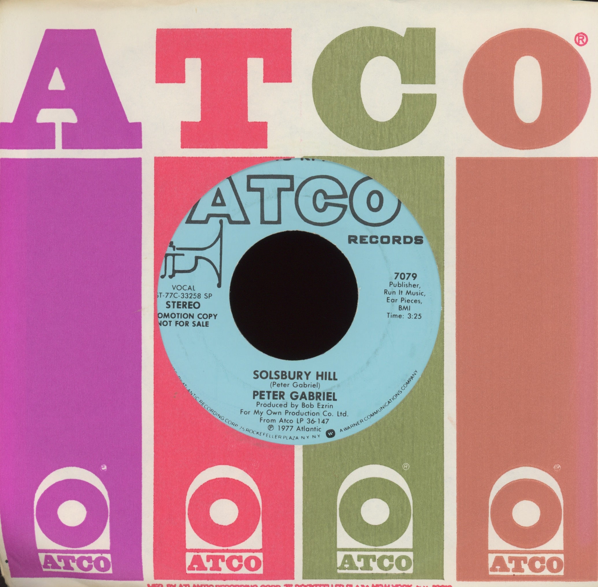 Peter Gabriel - Solsbury Hill on Atco Promo