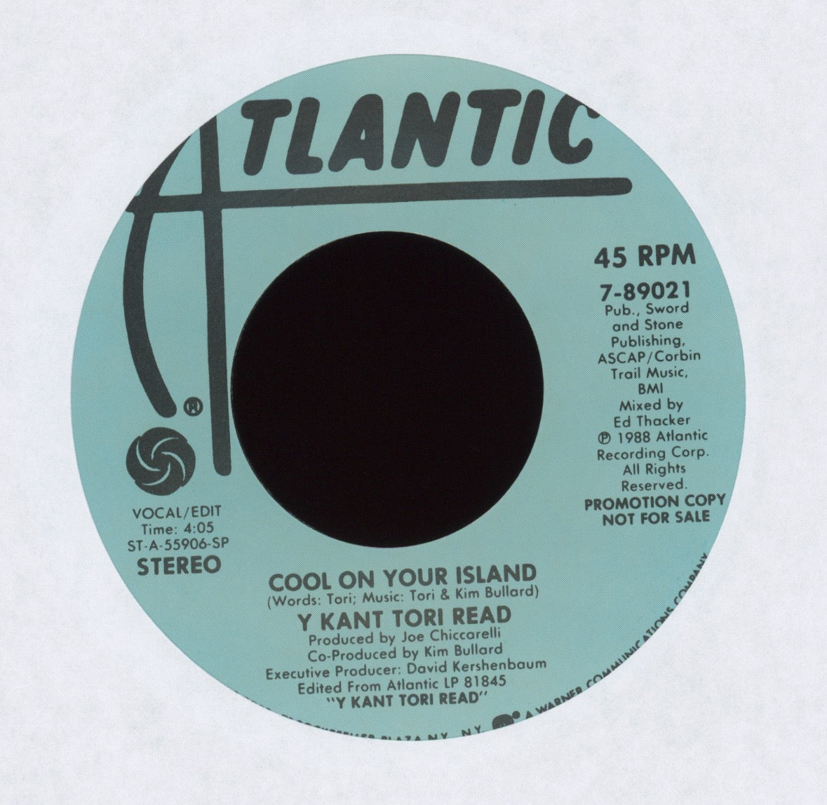 Y Kant Tori Read - Cool On Your Island on Atlantic Promo