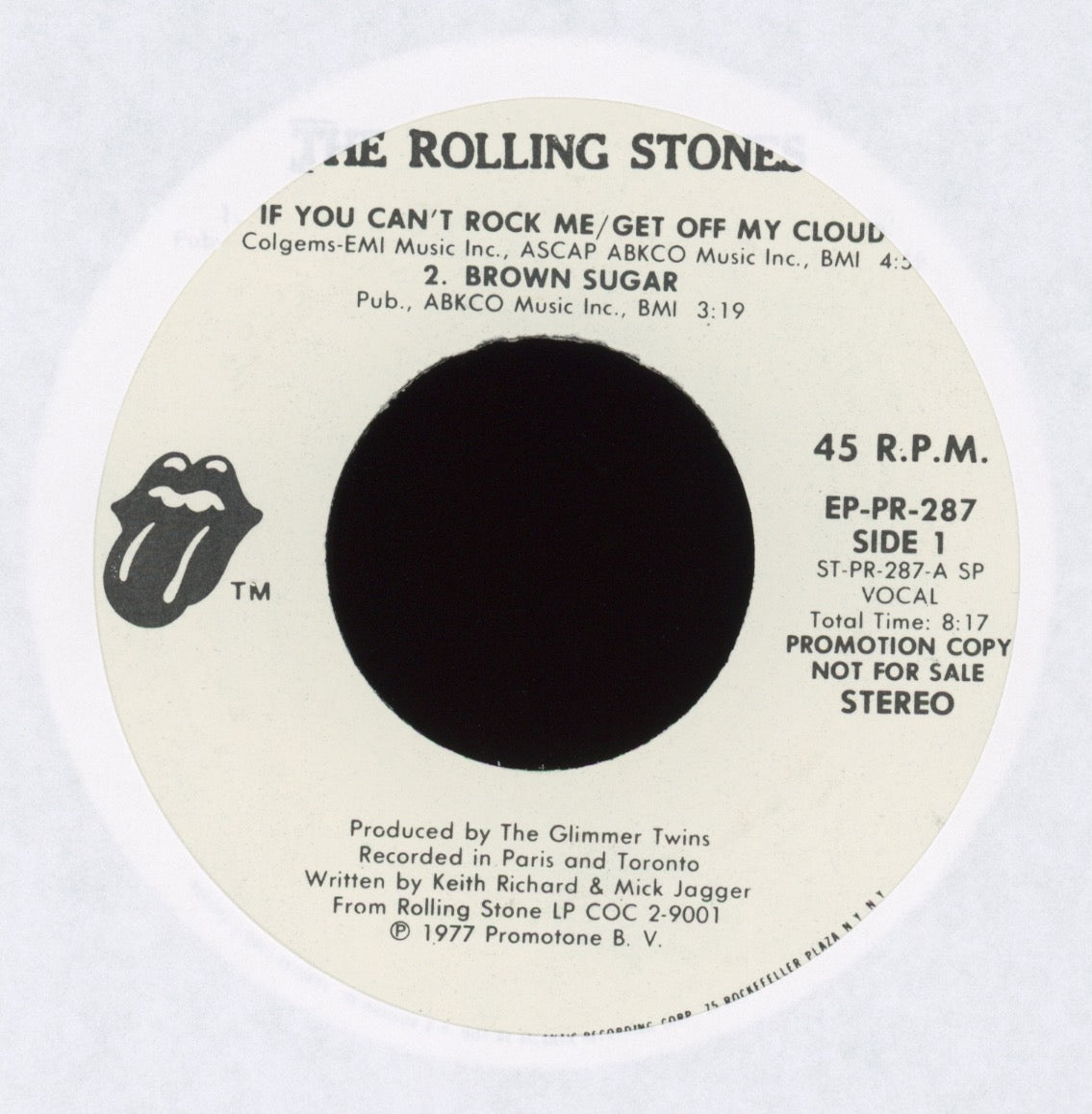 The Rolling Stones -  Rare Promo EP Sampler from the Love You Live LP