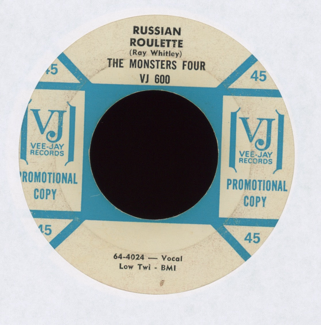 The Monsters Four - Russian Roulette on Vee Jay Promo