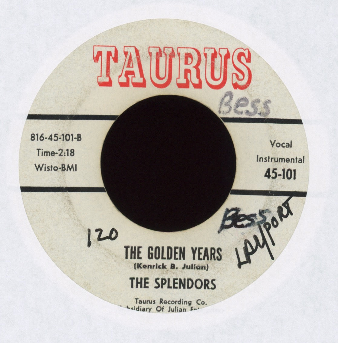 The Splendors - The Echo Tells Me on Taurus