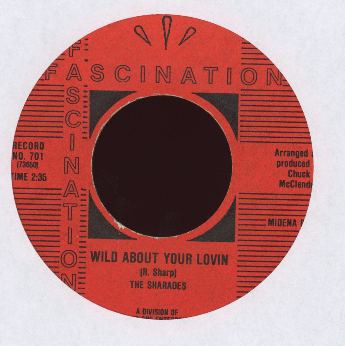 The Sharades - Wild About Your Lovin' / Only a Tear on Fascination