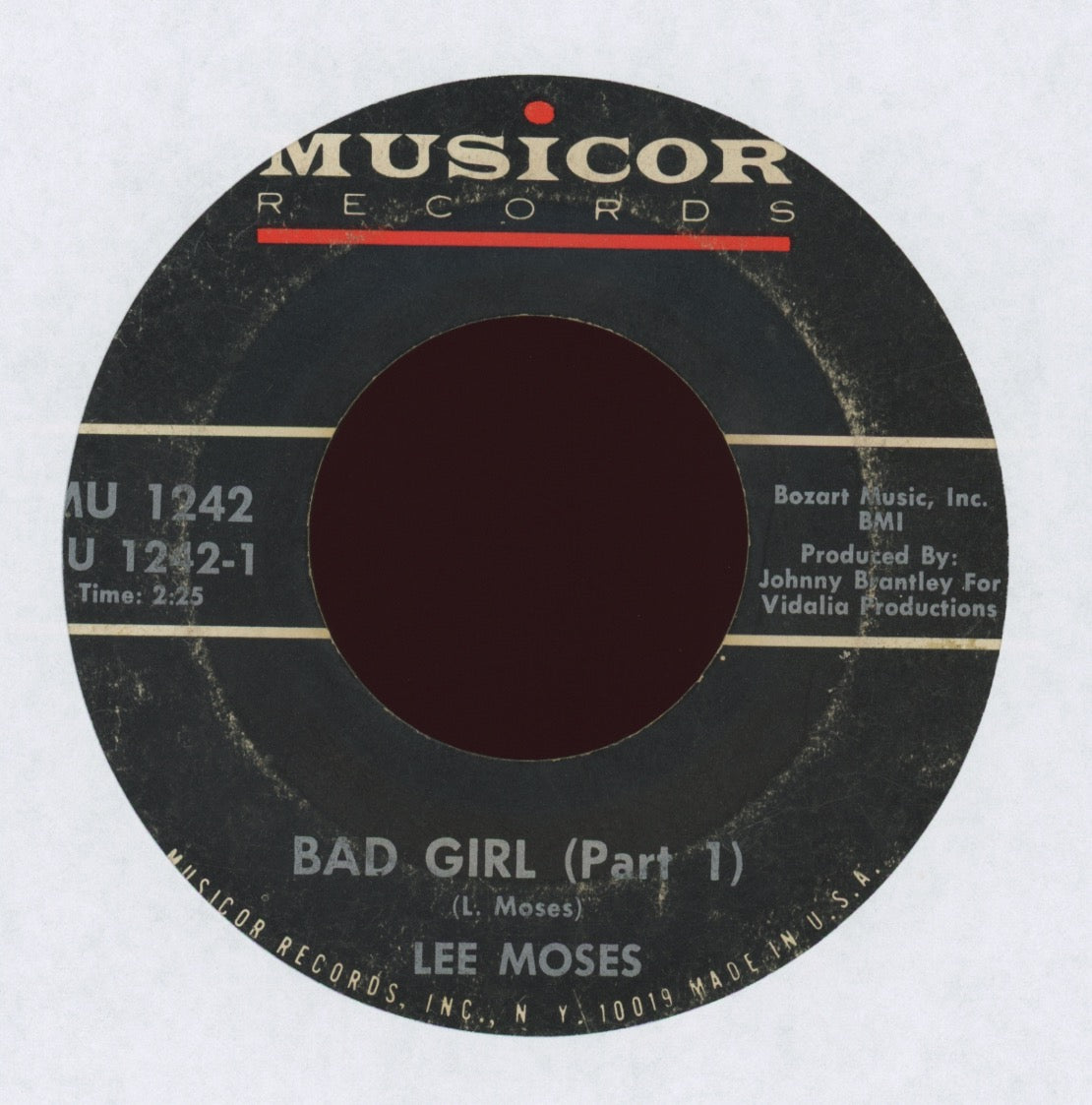 Lee Moses - Bad Girl on Musicor Vinyl Pressing