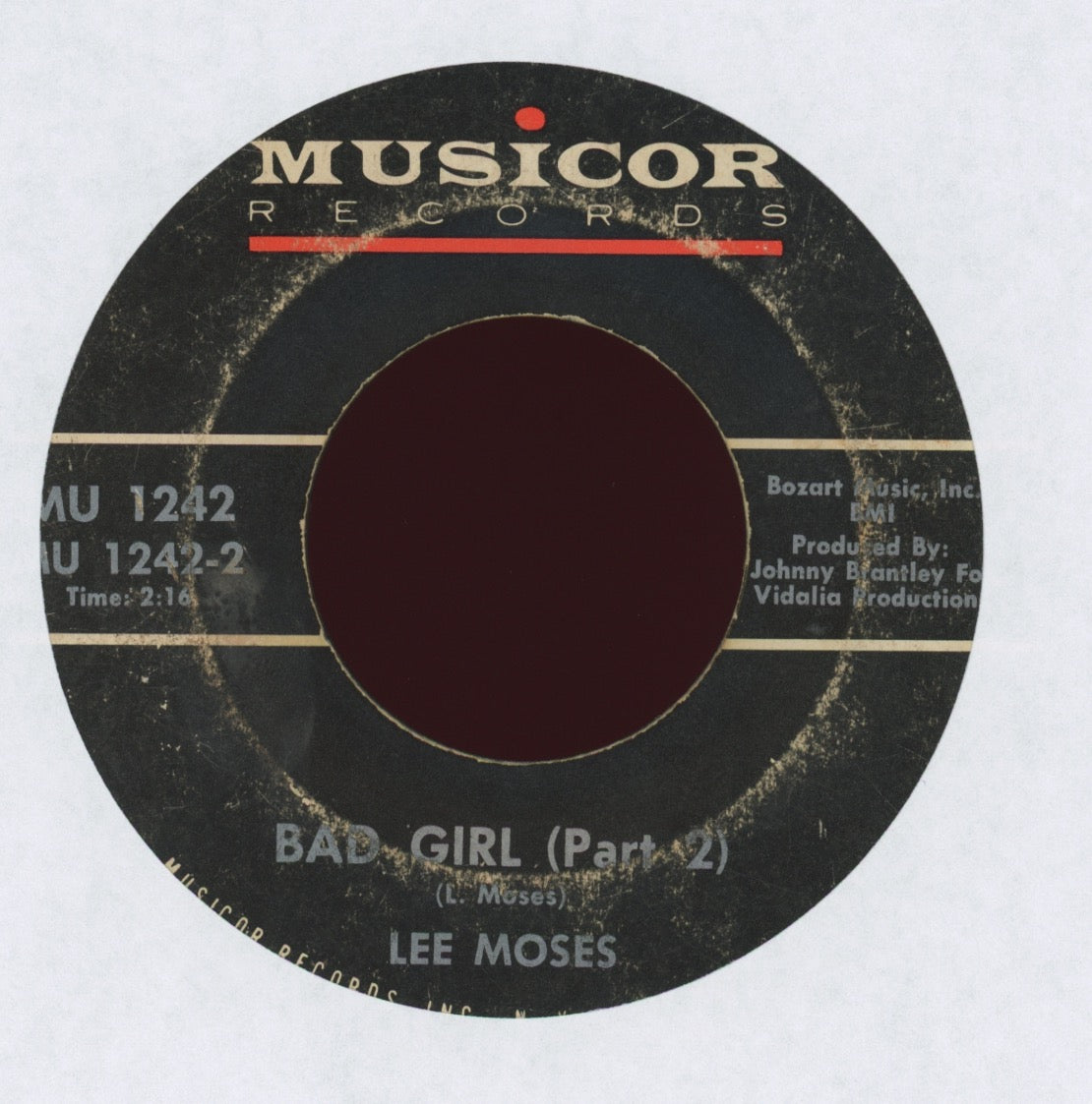 Lee Moses - Bad Girl on Musicor Vinyl Pressing