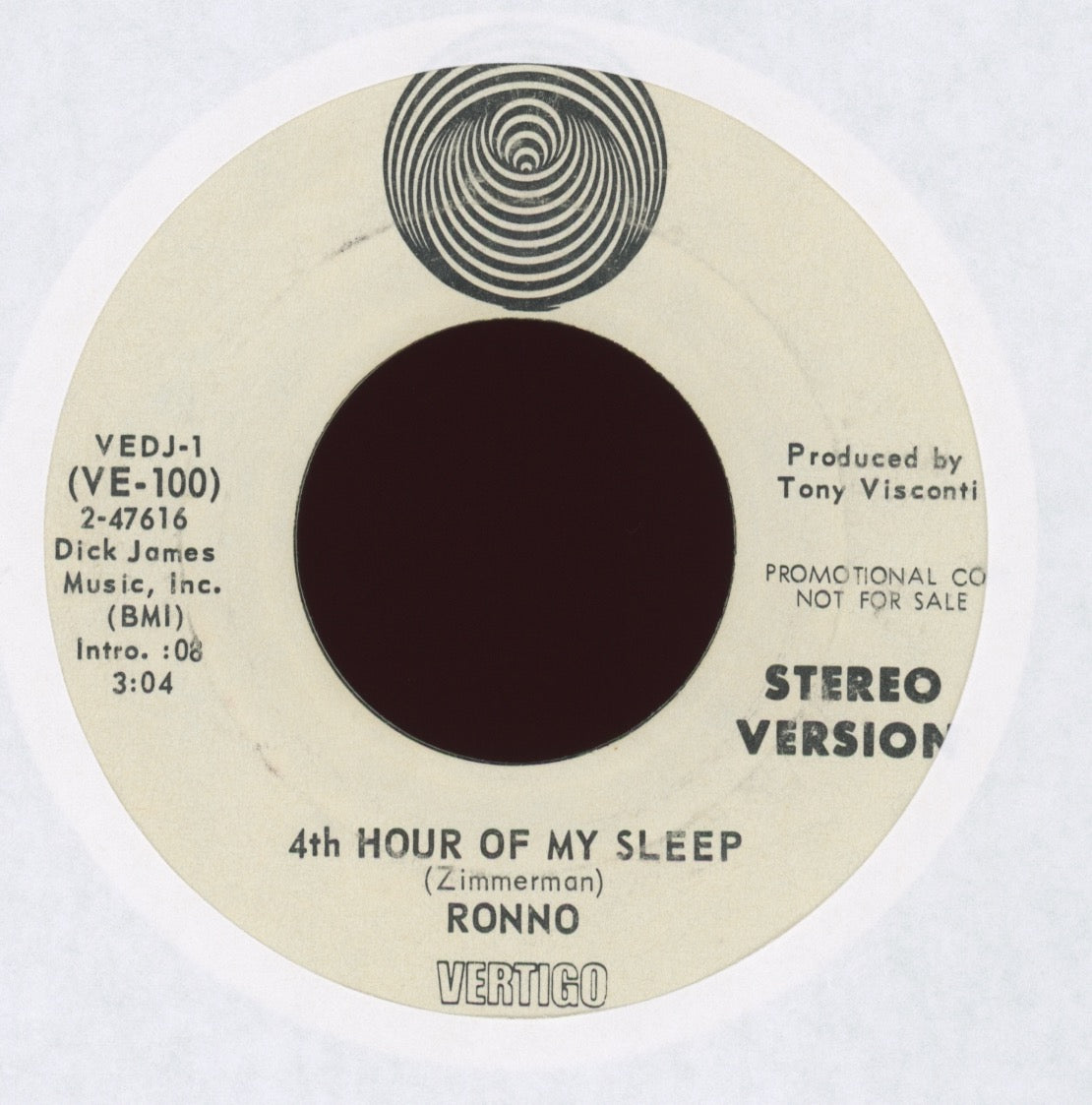 Ronno - 4th Hour Of My Sleep on Vertigo Promo Mick Ronson