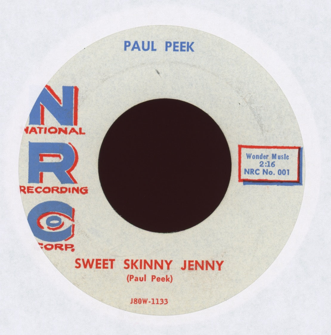 Paul Peek - Sweet Skinny Jenny on NRC