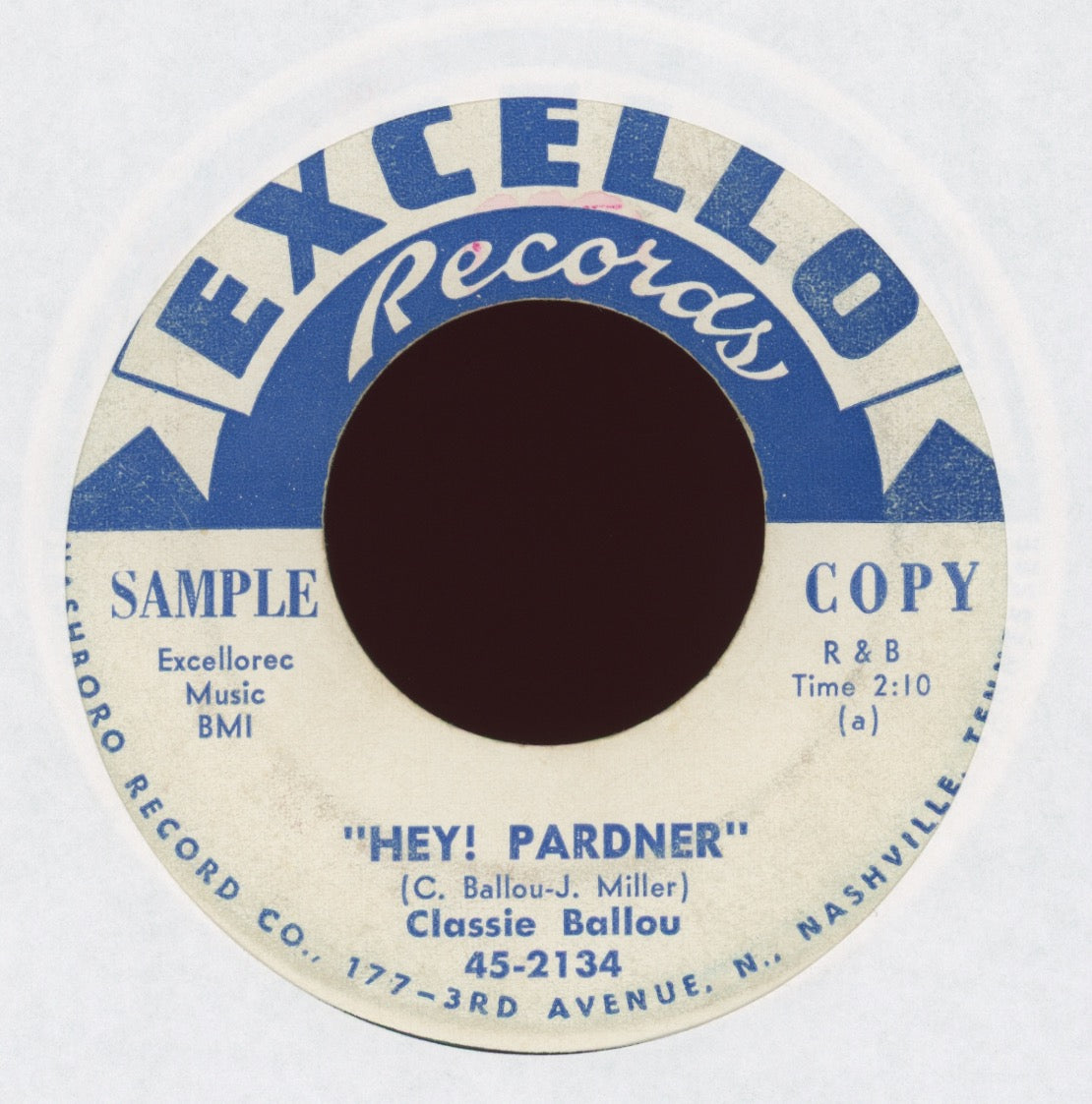Classie Ballou - Hey! Pardner on Excello Promo