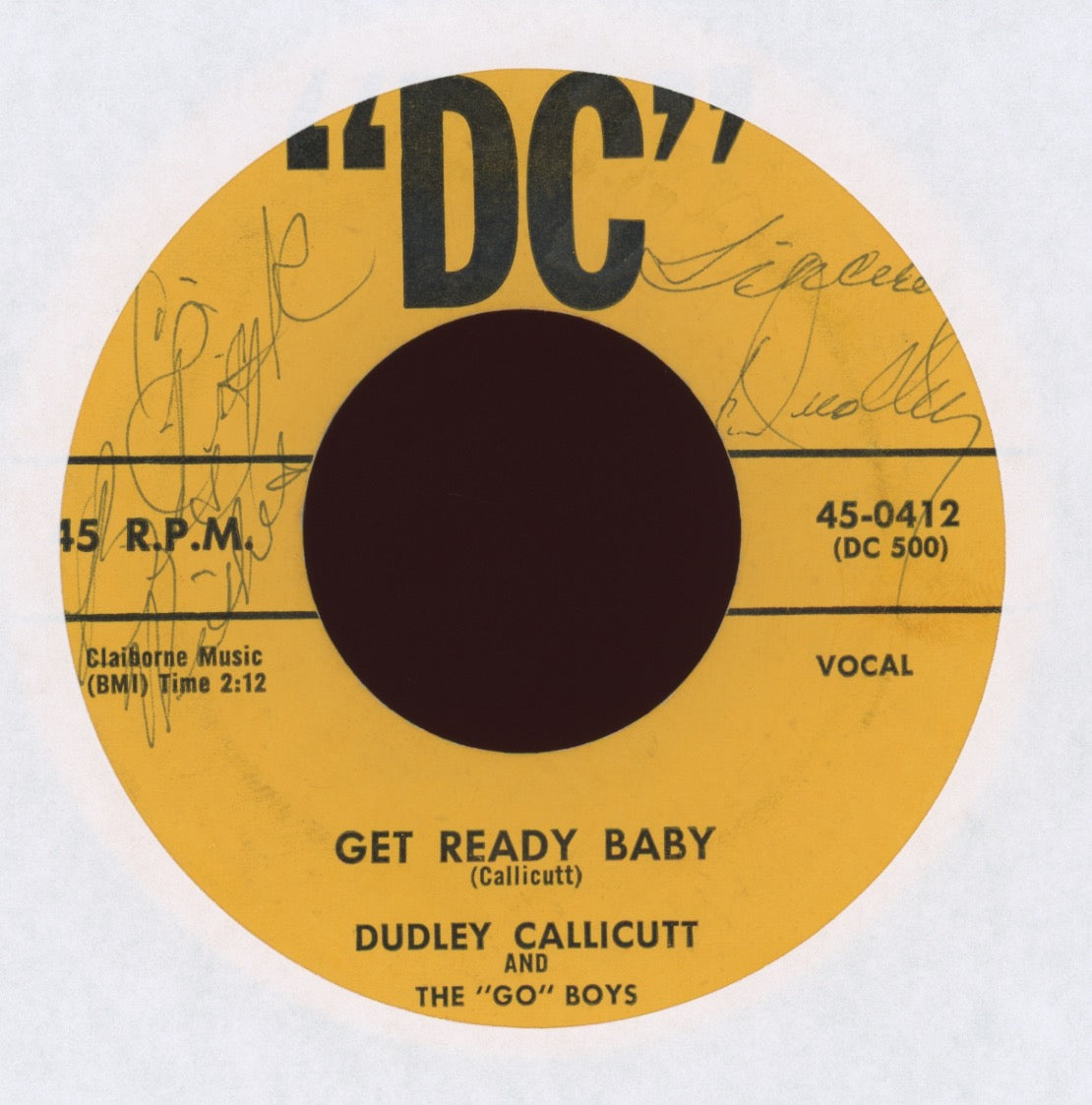 Dudley Callicutt - Get Ready Baby on DC