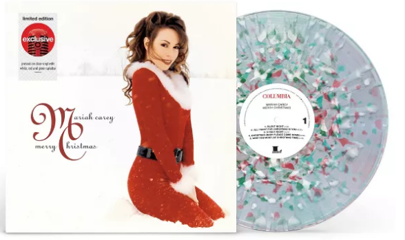 [DAMAGED] Mariah Carey - Merry Christmas [Clear w/ White Red Green Splatter]