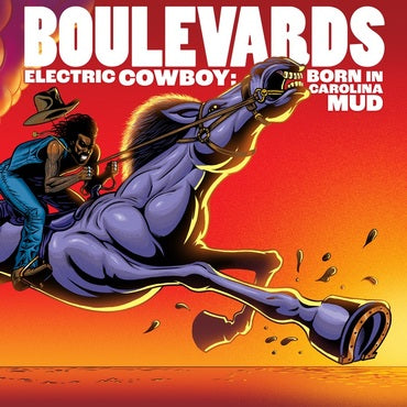 [DAMAGED] Boulevards - Electric Cowboy: Born In Carolina Mud [Red & Black Vinyl]